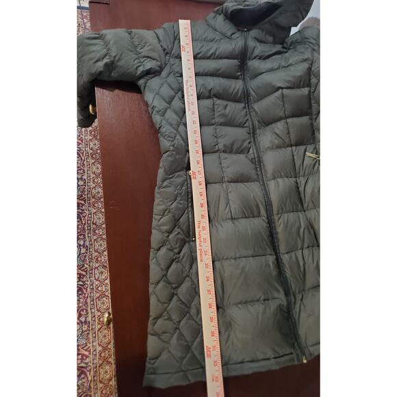 MK Michael Kors Packable Down Hooded Mid Length Puffer Coat Size XL Olive Green - Picture 14 of 14